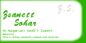 zsanett sohar business card